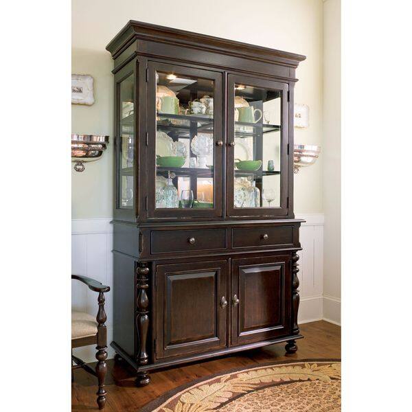 Shop Paula Deen Home China Buffet Hutch Complete In Tobacco Finish