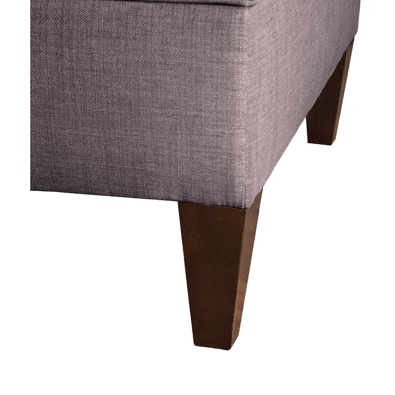 MJL Furniture Manhattan Espresso Fabric Upholstered Organizational Cocktail Ottoman Table