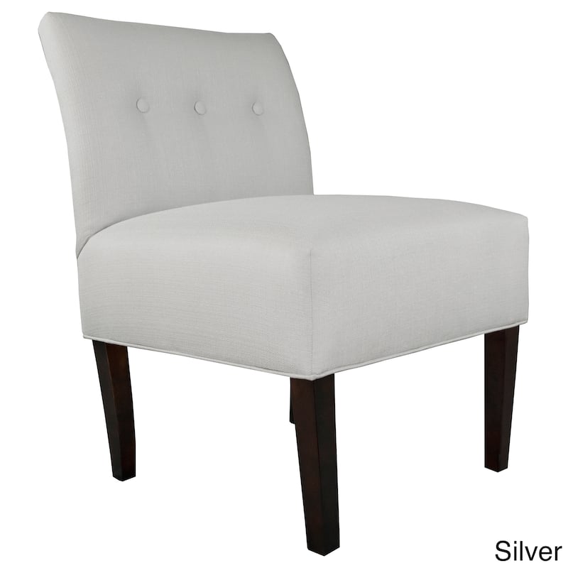 MJL Furniture - Samantha Button Tufted Sachi Accent Chair - Silver