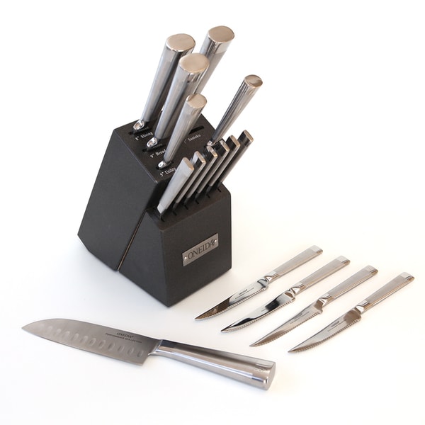 oneida knife set with block