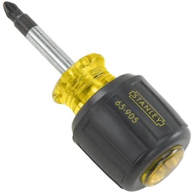 Stanley Hand Tools 2-Point Grip Phillips Tip Stubby Screwdriver
