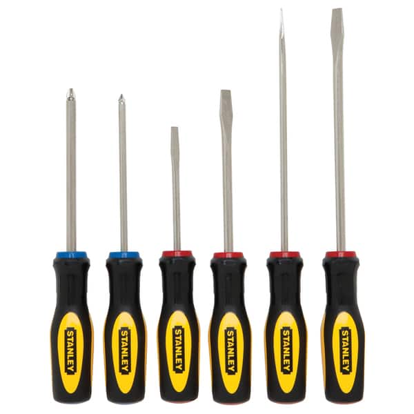 Stanley Hand Tools 60060 6 Piece Set Slotted & Phillip Screwdrivers Overstock 11621911