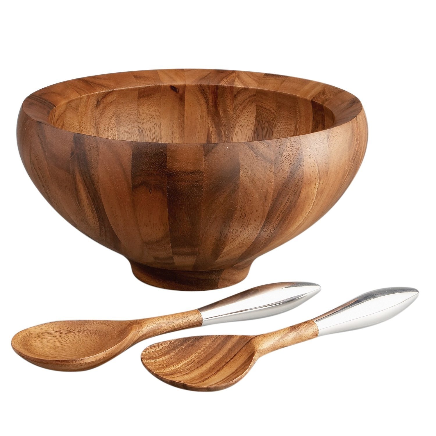 Nambe Yaro Salad Bowl with Servers