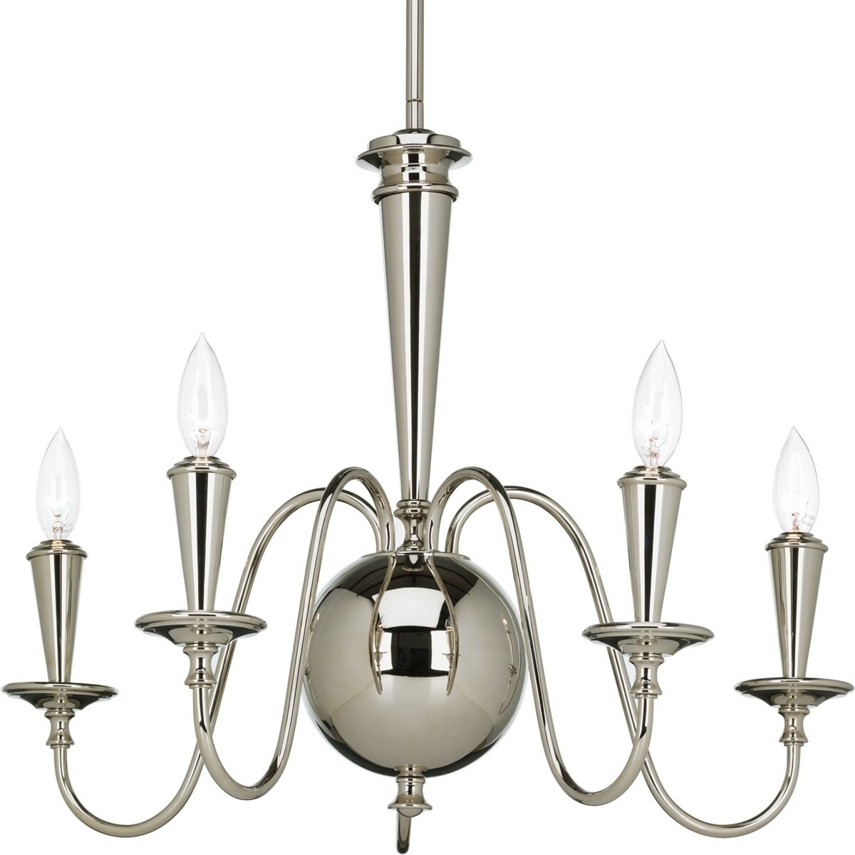 Progress Lighting P4713-104 Identity 5-light Chandelier - N/A (Polished Nickel) - Chandeliers For Bedrooms by Overstock.com