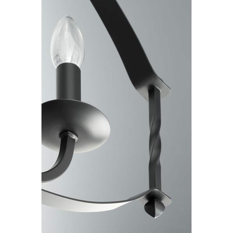 Greyson Collection 5-Light Matte Black Farmhouse Chandelier Light