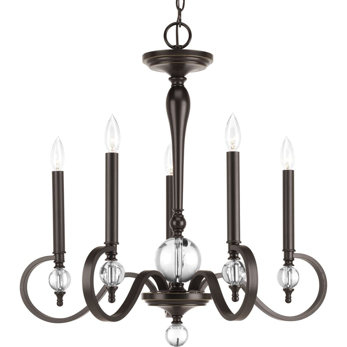 Progress Lighting P4615-20 Esteem 5-light Chandelier - N/A (Antique Bronze) - Chandeliers For Bedrooms by Overstock.com