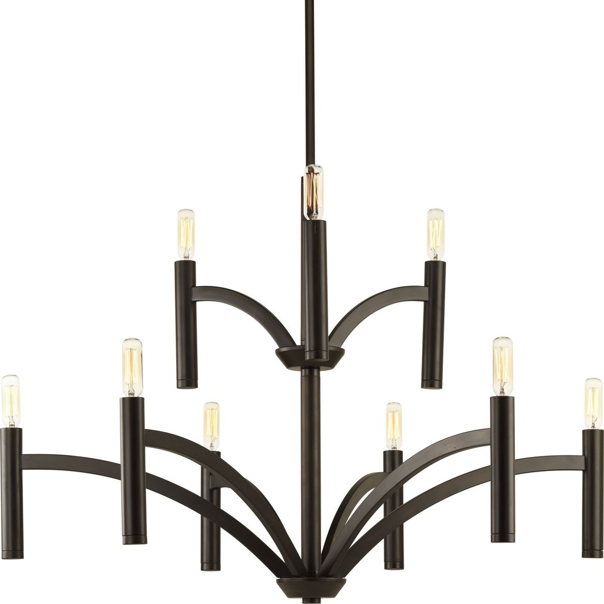 Progress Lighting P4719-20 Draper 9-light 2-tier Chandelier - N/A (Antique Bronze) - Chandeliers For Bedrooms by Overstock.com