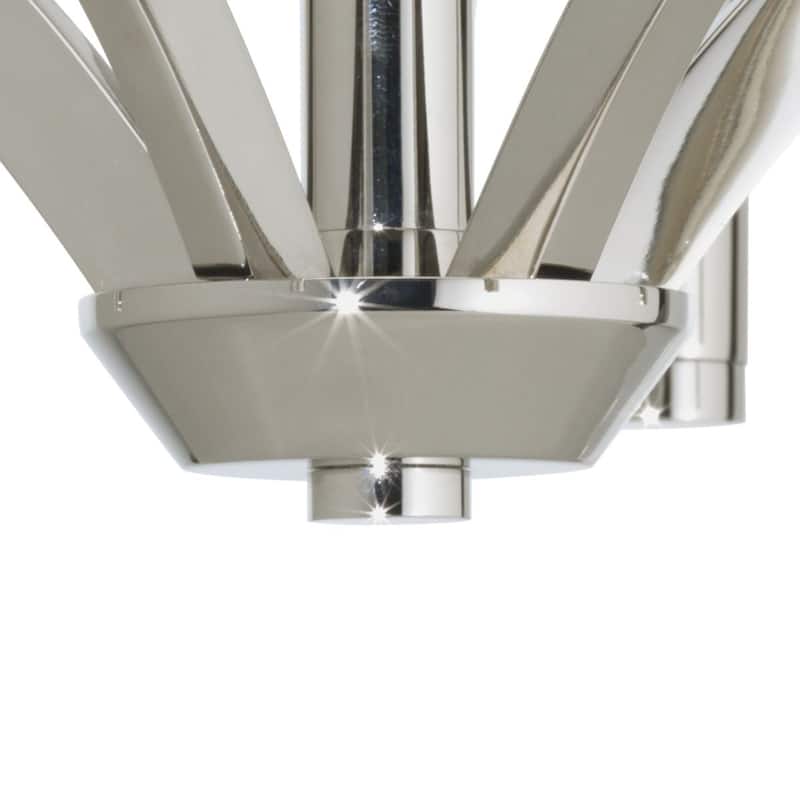Draper Collection 5-Light Polished Nickel Luxe Chandelier Light
