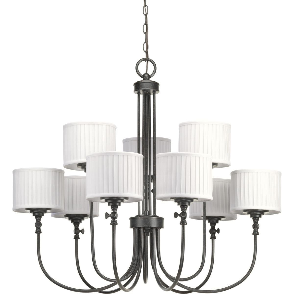 Progress Lighting P4712-84 Clayton 9-light 2-tier Chandelier - N/A (Espresso) - Chandeliers For Bedrooms by Overstock.com