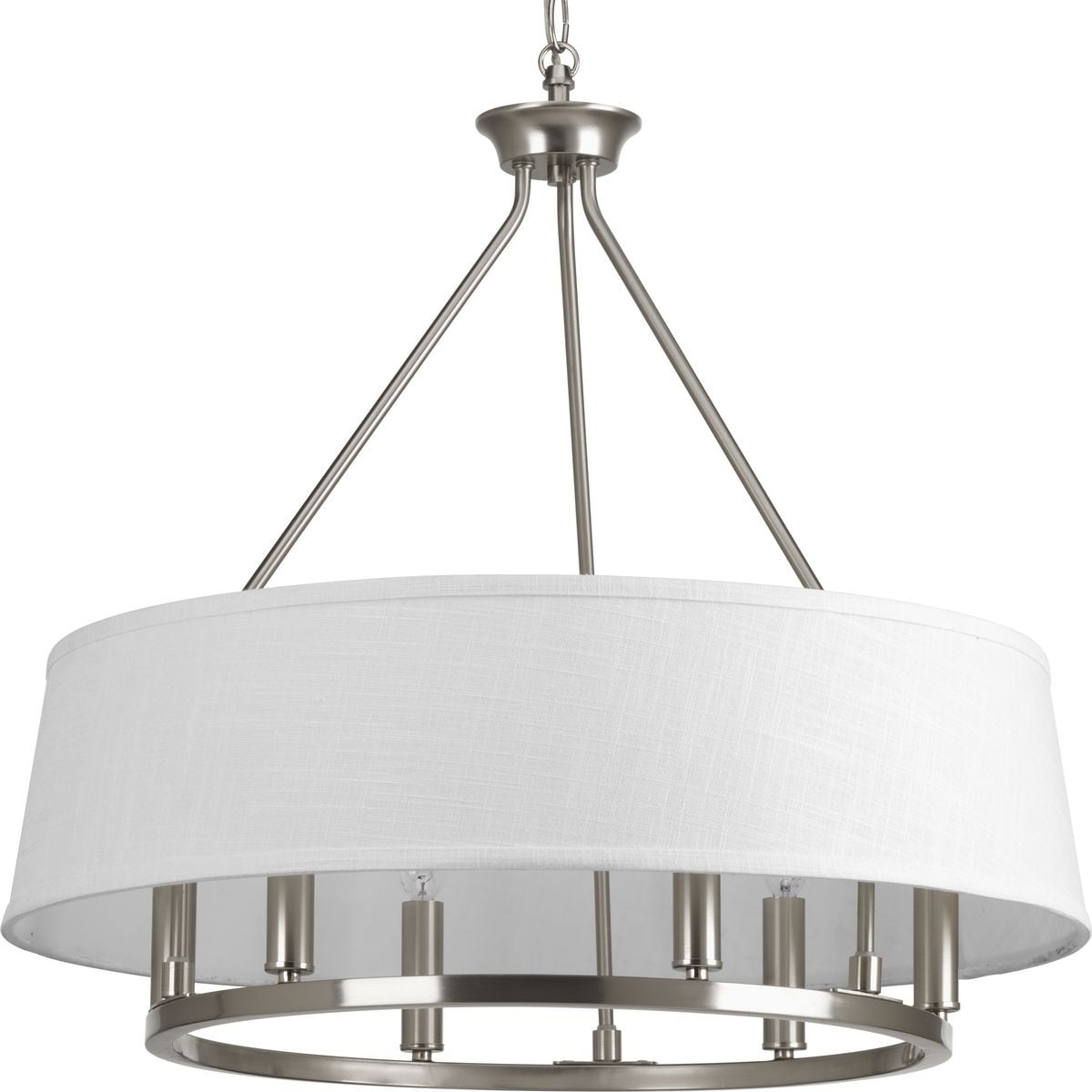 Porch & Den Daggerwing Nickel Finish 6-light Chandelier - N/A (Brushed Nickel) - Chandeliers For Bedrooms by Overstock.com