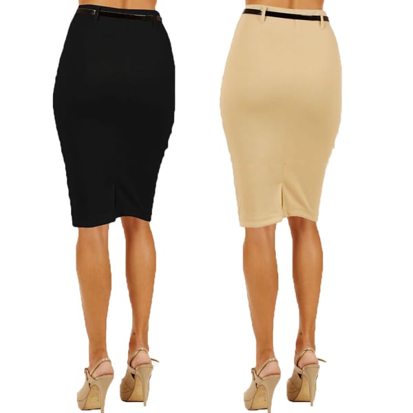 womens knee length khaki skirts
