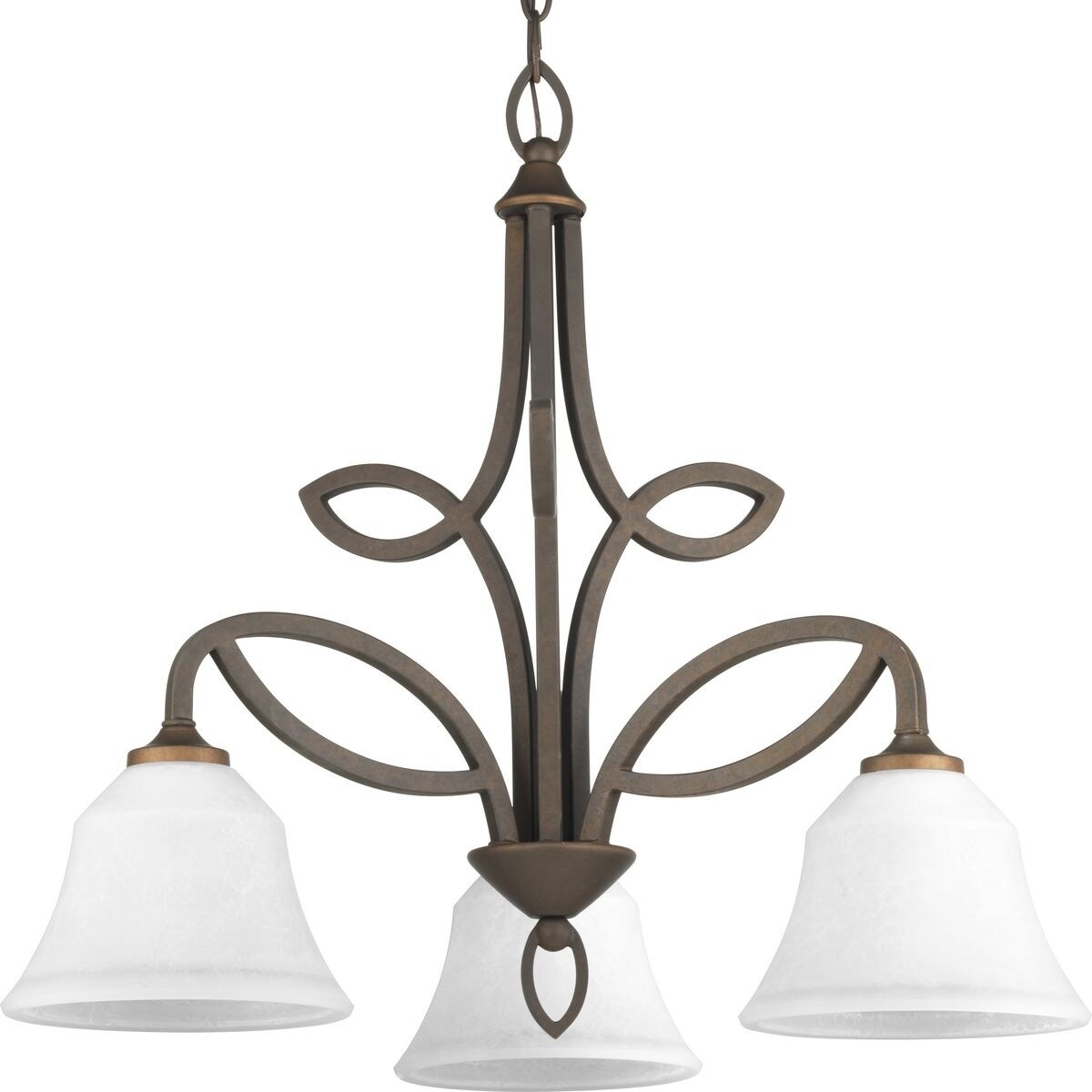 Progress Lighting P4736-102 Monogram 3-light Chandelier - N/A (Roasted Java) - Chandeliers For Bedrooms by Overstock.com