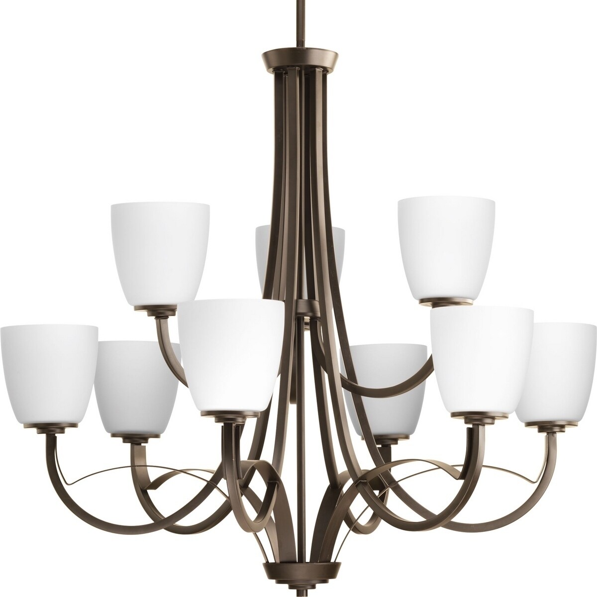 Progress Lighting P4317-20 Merge 9-light 2-tier Chandelier - N/A (Antique Bronze) - Chandeliers For Bedrooms by Overstock.com