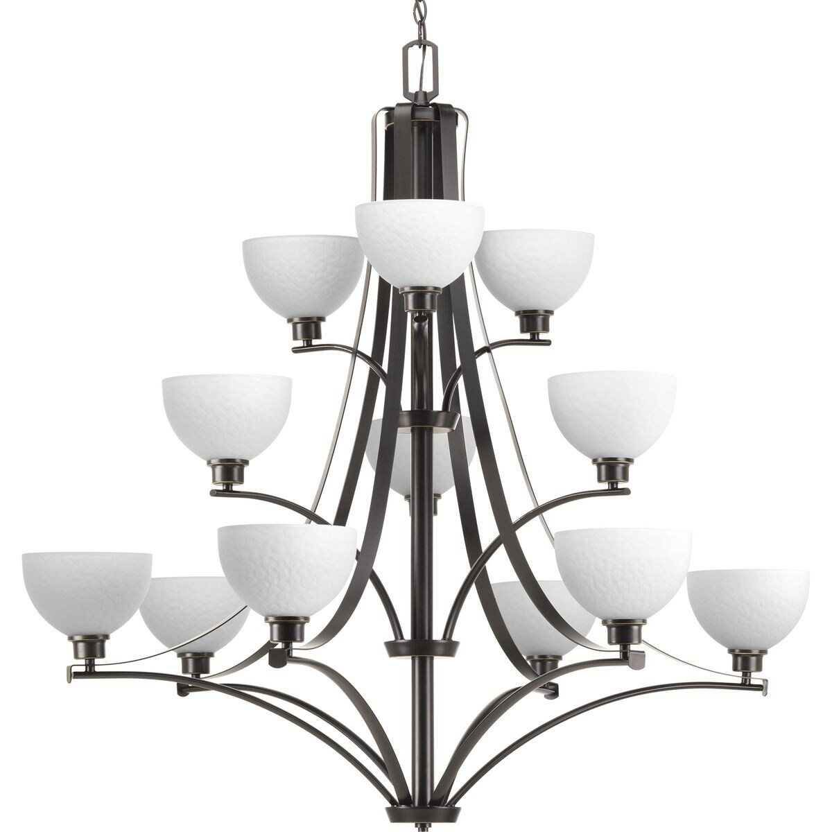 Progress Lighting P4653-20 Legend Twelve-light 3-tier Chandelier - N/A (Antique Bronze) - Chandeliers For Bedrooms by Overstock.com