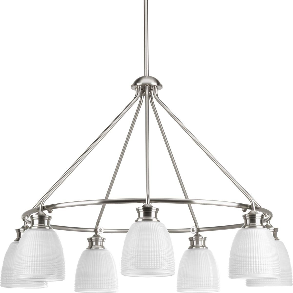 Progress Lighting P4724-09 Lucky 7-light Chandelier - N/A (Brushed Nickel) - Chandeliers For Bedrooms by Overstock.com