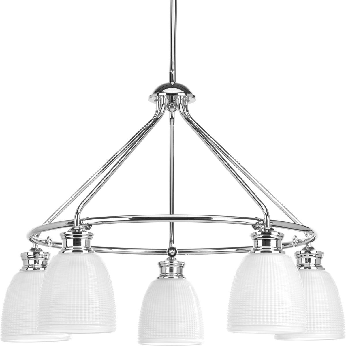 Progress Lighting P4722-15 Lucky 5-light Chandelier - N/A (Polished Chrome) - Chandeliers For Bedrooms by Overstock.com