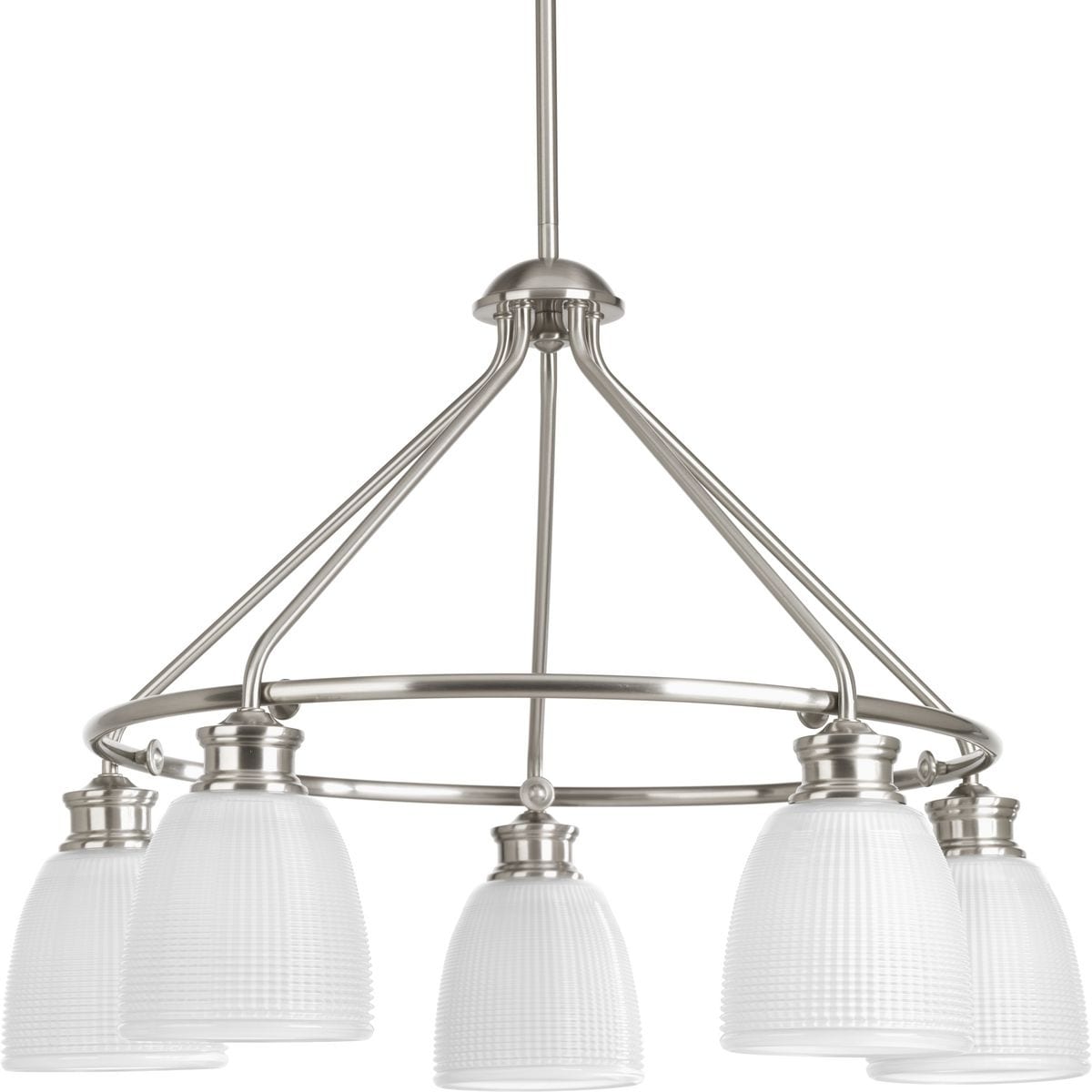 Progress Lighting P4722-09 Lucky 5-light Chandelier - N/A (Brushed Nickel) - Chandeliers For Bedrooms by Overstock.com