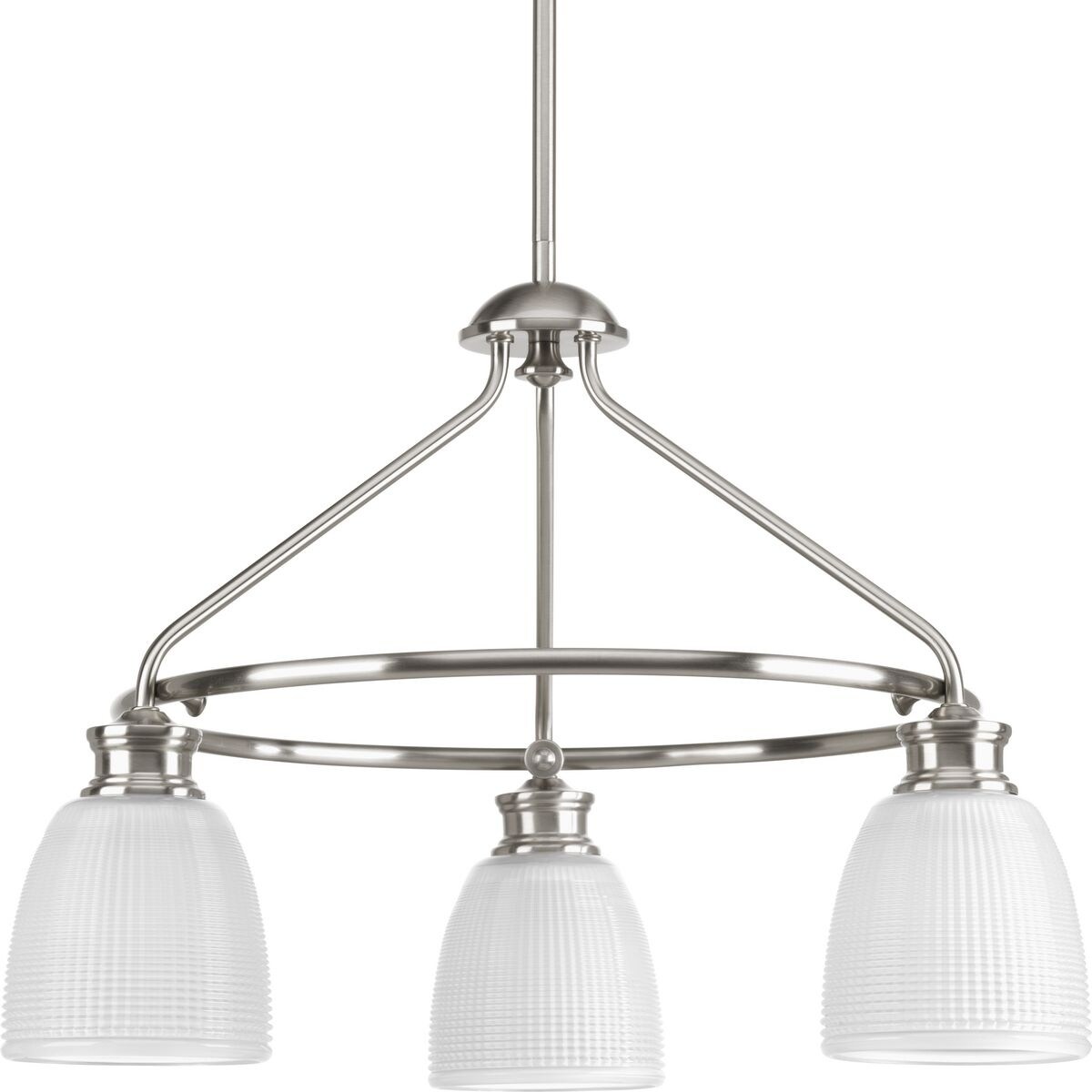 Progress Lighting P4721-09 Lucky 3-light Chandelier - N/A (Brushed Nickel) - Chandeliers For Bedrooms by Overstock.com