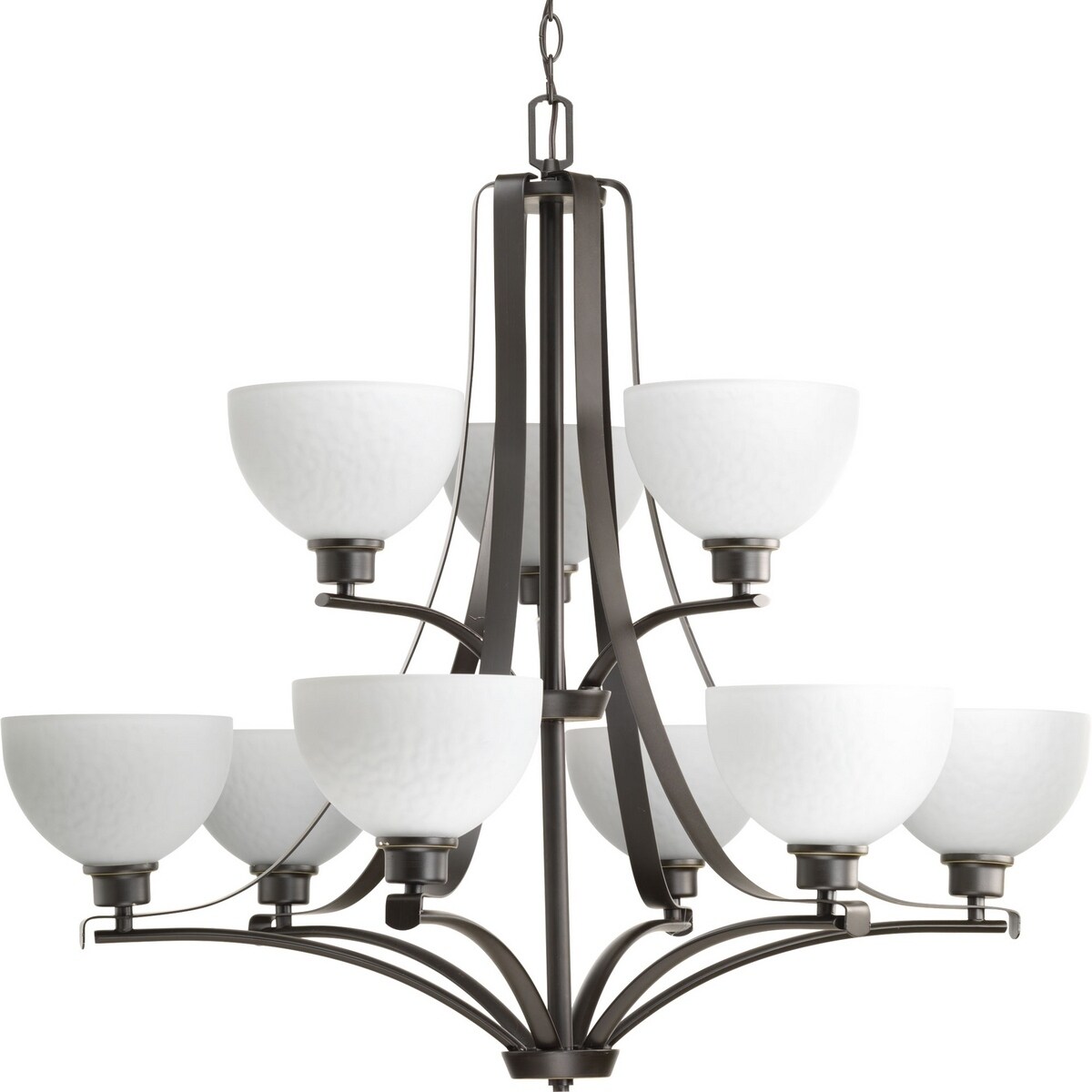 Progress Lighting P4272-20 Legend 9-light 2-tier Chandelier - N/A (Antique Bronze) - Chandeliers For Bedrooms by Overstock.com