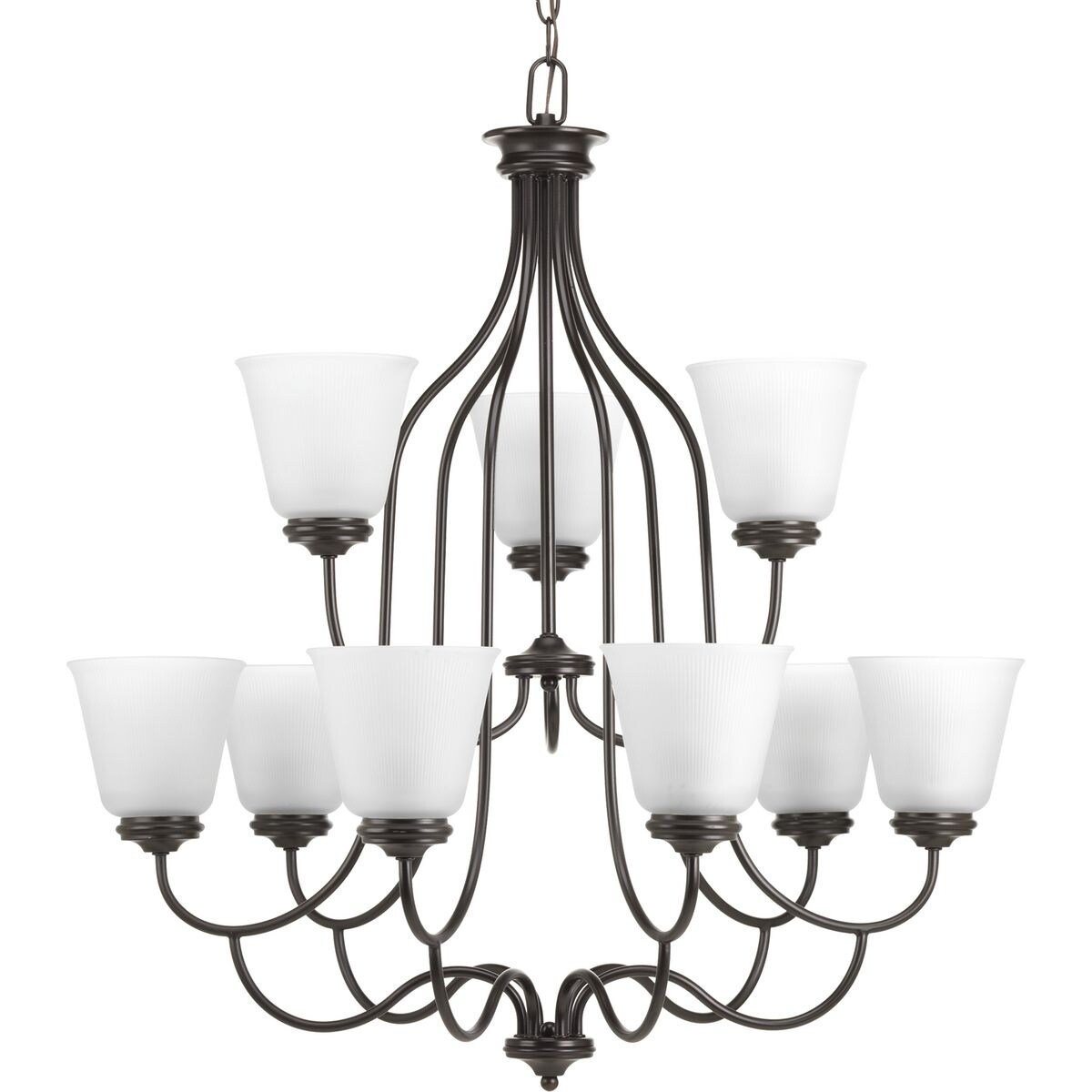 Progress Lighting P4751-20 Keats 9-light 2-tier Chandelier - N/A (Antique Bronze) - Chandeliers For Bedrooms by Overstock.com