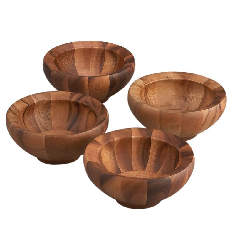 Nambe Yaro Salad Bowls Set of 4 - 5.75" D x 3.25" H
