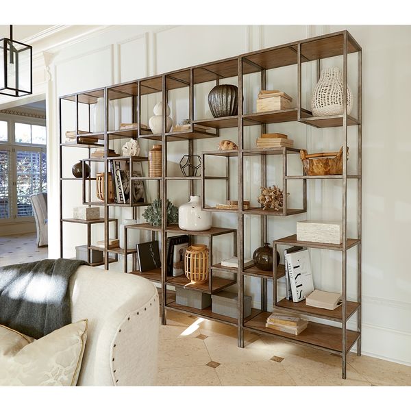 Moderne Muse Bunching Etagere in Bisque Finish