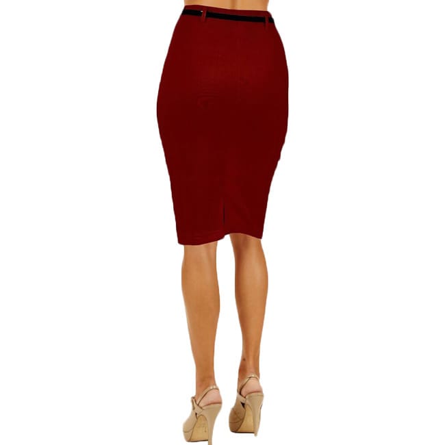 womens burgundy skirt