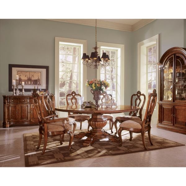 rancho brown round dining table