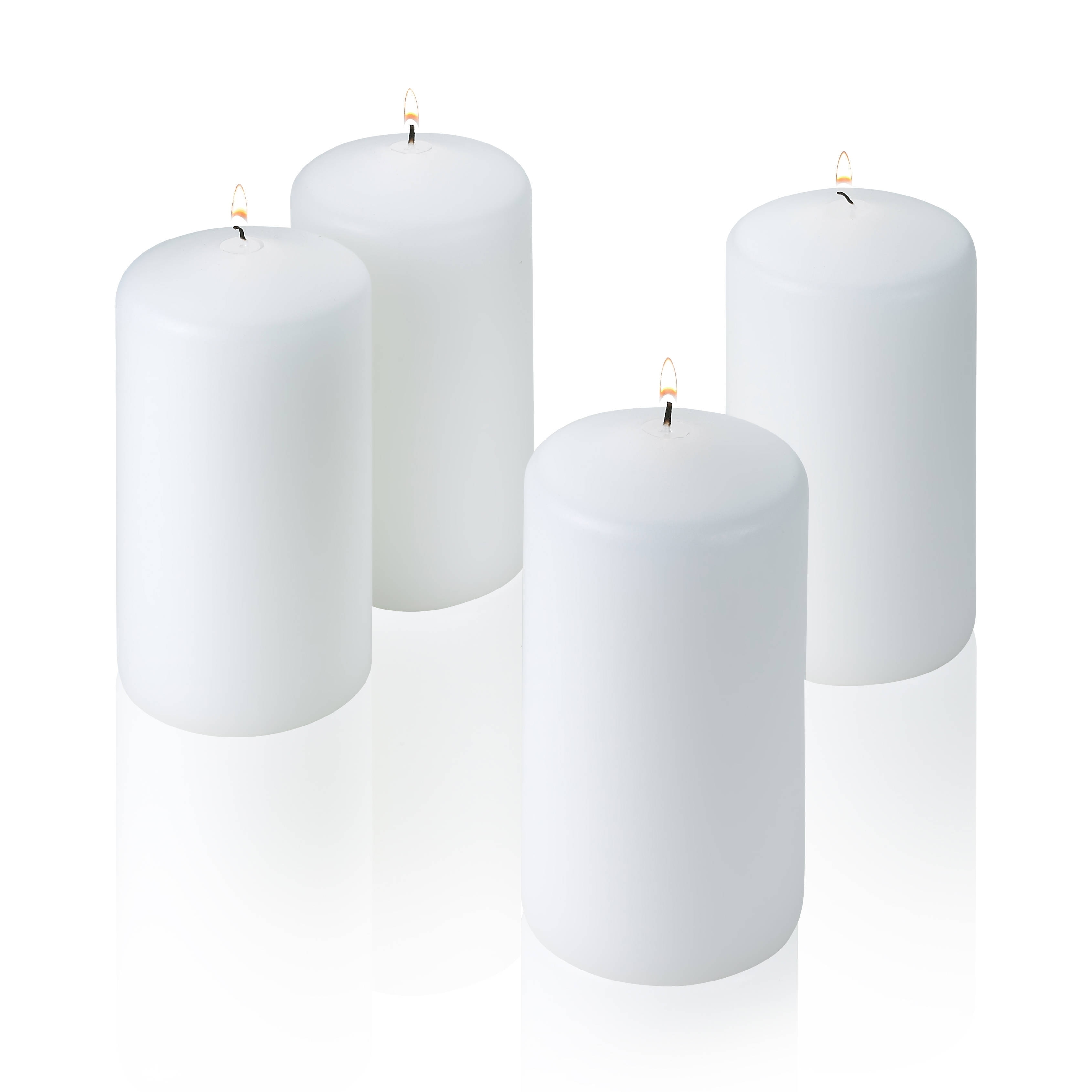 White Unscented 6 Inch Pillar Candle White Industrial 610708166832 eBay