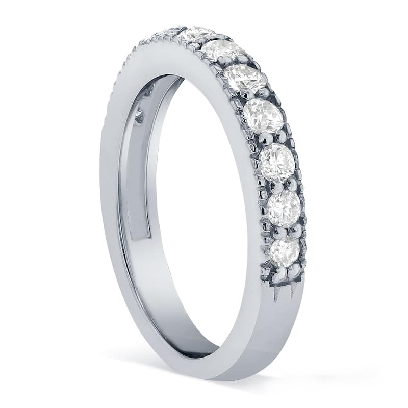 Annello by Kobelli 14k White Gold 1/2ct TDW Round Diamond Womens Band