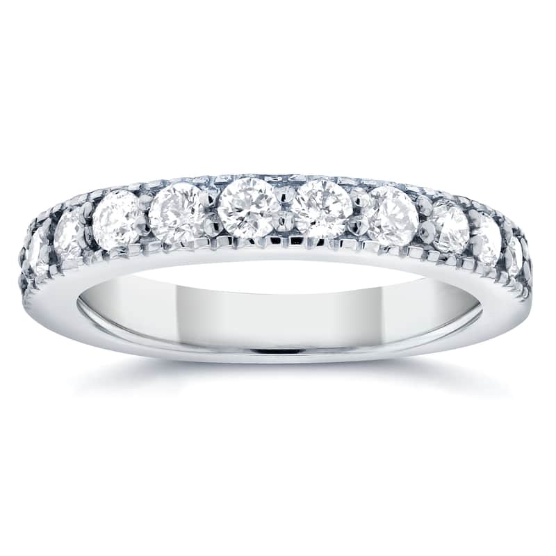 Annello by Kobelli 14k White Gold 1/2ct TDW Round Diamond Womens Band - 4