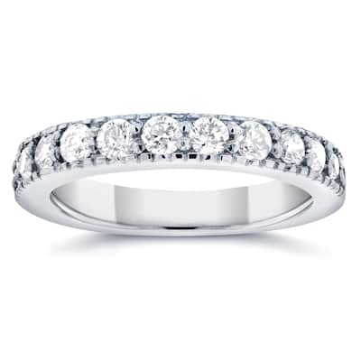 Annello by Kobelli 14k White Gold 1/2ct TDW Round Diamond Womens Band