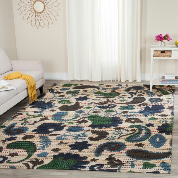 Safavieh Handmade Cedar Brook Blue/ Multi Jute Rug - 8' x 10'