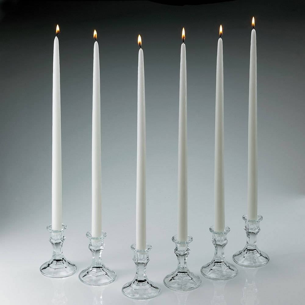 White Taper Candles (Set of 12)