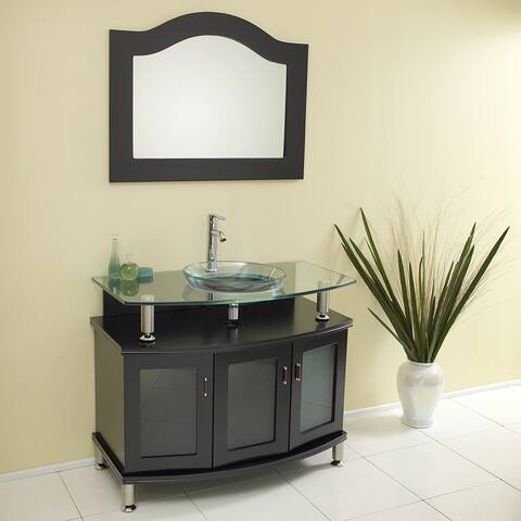 Fresca Bathroom Vanities Vanity Cabinets Online At Fresca Contento 40 Espresso Modern Bathroom Vanity W Mirror