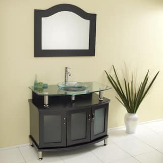 Espresso Finish Bathroom Vanities Vanity Cabinets Online At Fresca Contento 40 Espresso Modern Bathroom Vanity W Mirror