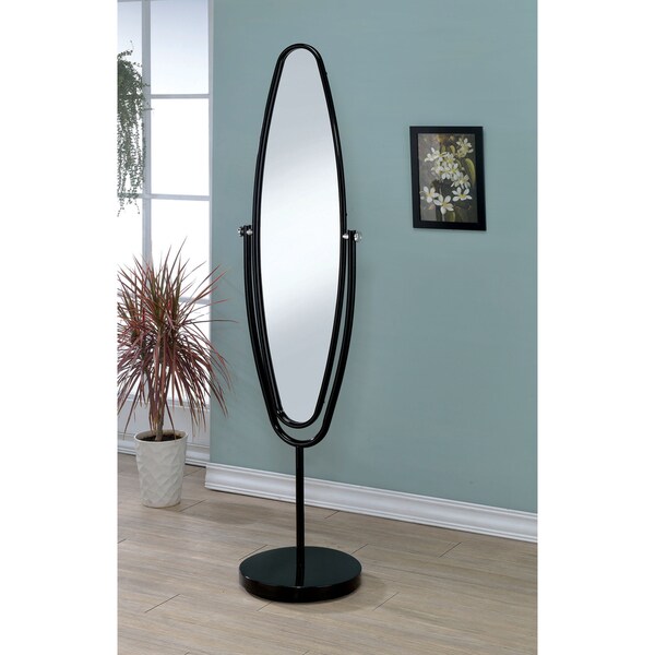 Furniture of America Perri Contemporary Oval Standing Hallway Mirror