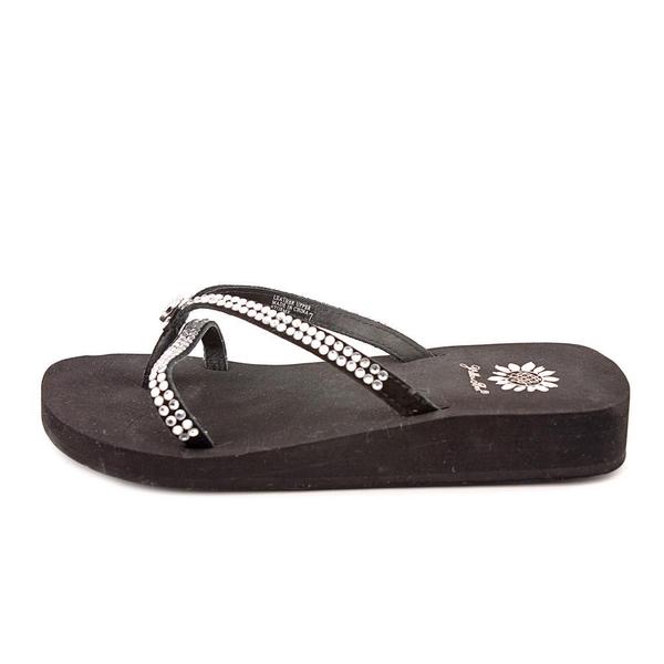 yellow box stormy flip flops