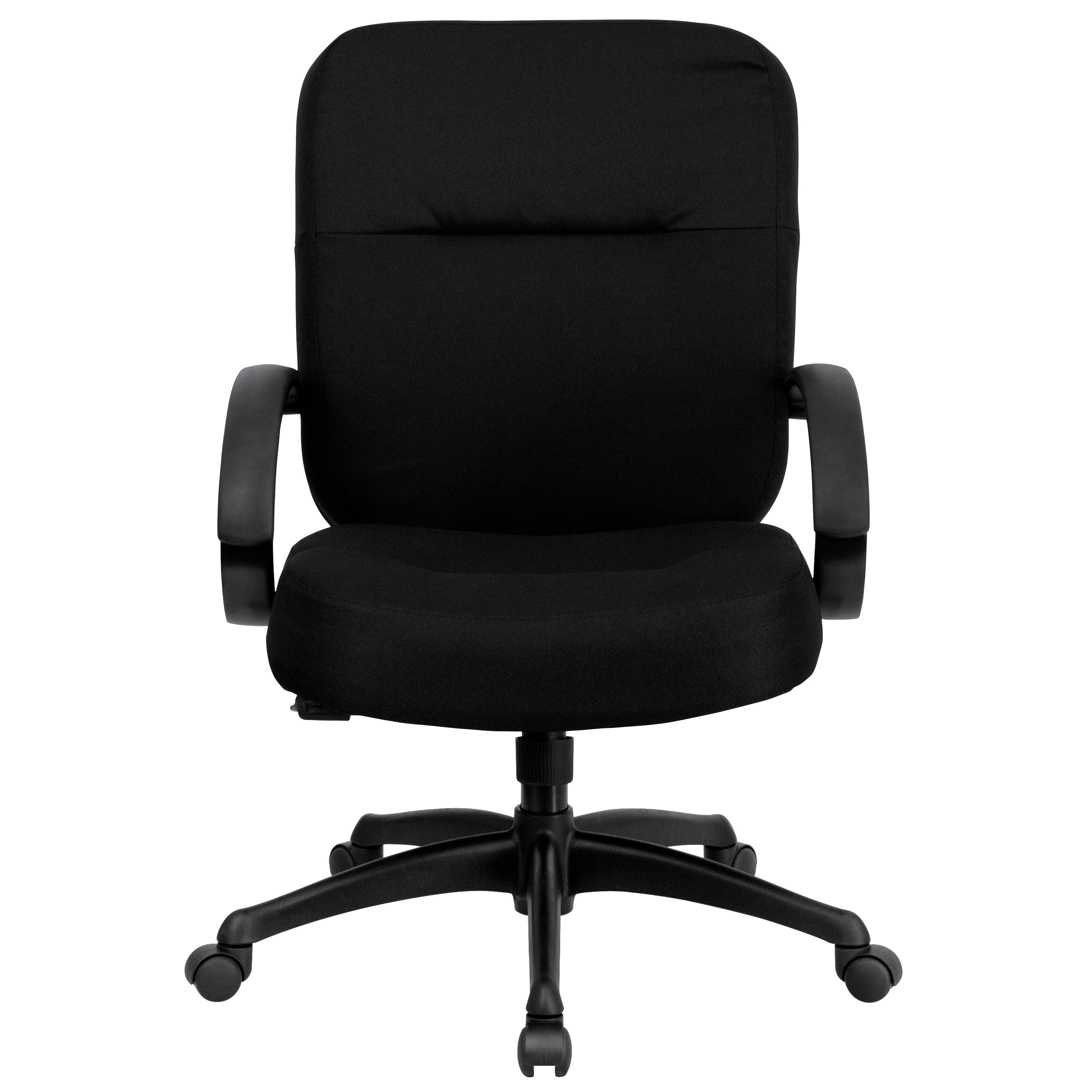 Werth Big and Tall Black Fabric Executive Swivel Office Chair with Extra  Wide Seat and Height Adjustable Arms - Overstock - 11627478