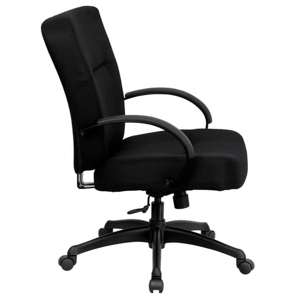 Shop Werth Big And Tall Black Fabric Executive Swivel Office Chair