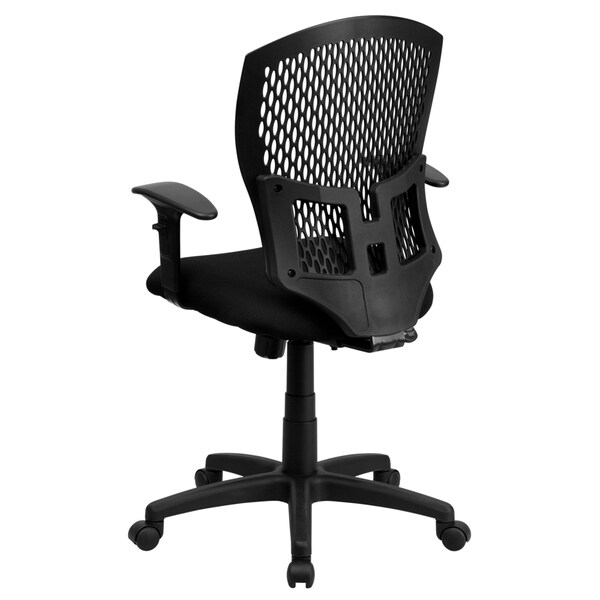 perforated swivel office chair