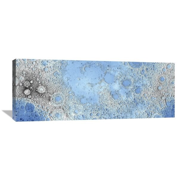 Shop Global Gallery 'Unmarked Decorative Topographic Map of the Moon, Projection' Stretched ...