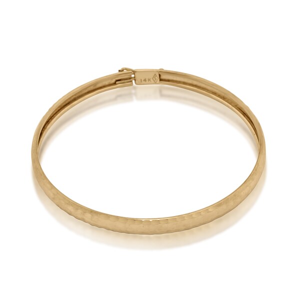 Gioelli Junior Jewels Kid's 14k Yellow Gold Hammered Bangle (As Is Item ...