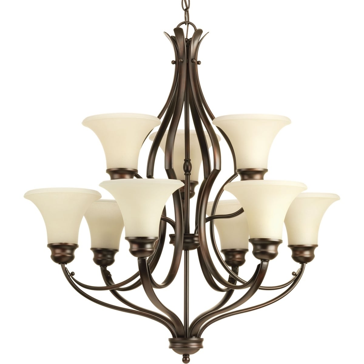 Progress Lighting P4037-20 Applause 9-light 2-tier Chandelier - N/A (Antique Bronze) - Chandeliers For Bedrooms by Overstock.com