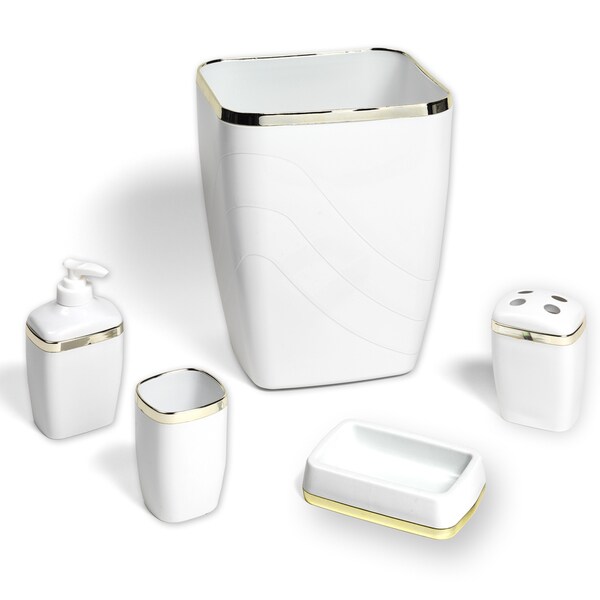 5-piece Bath Accessory Set (Multiple colors available)