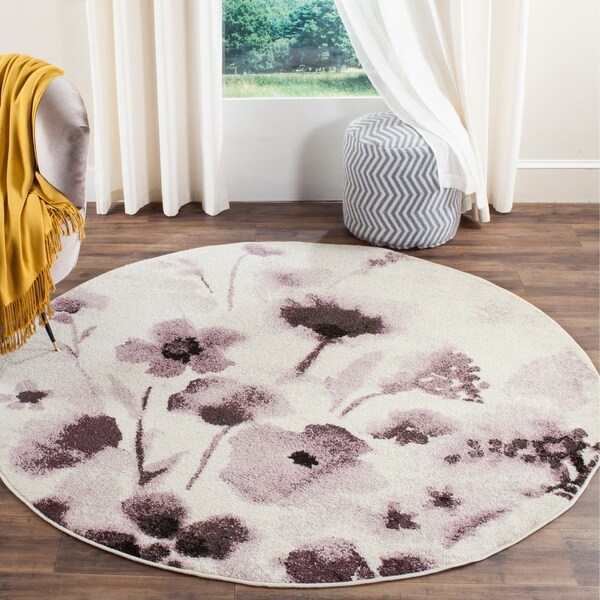 Shop Safavieh Adirondack Vintage Floral Ivory / Purple Rug ... (600 x 600 Pixel)