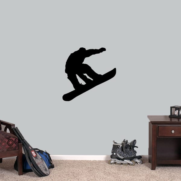 slide 2 of 2, Snowboarder 24-inch Wide x 24-inch Tall Wall Decal