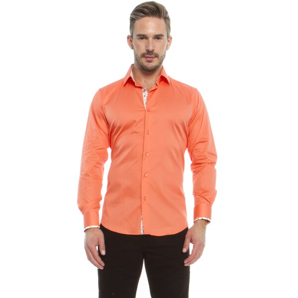 orange button down mens