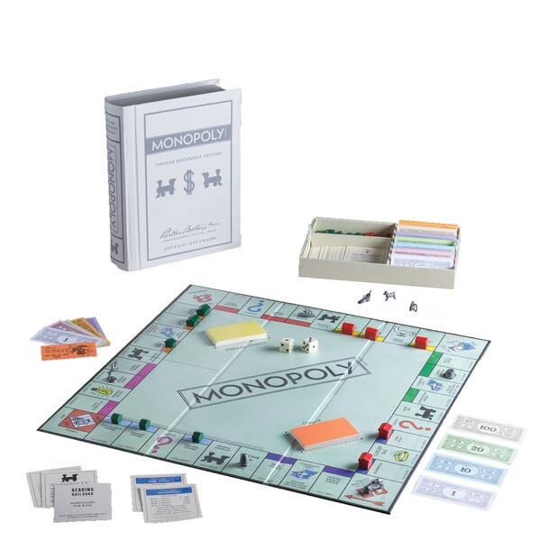 Monopoly Game Linen Book Vintage Edition