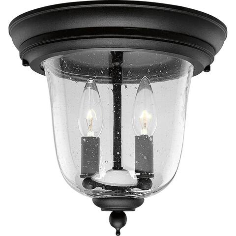 Ashmore 2-Light Black Traditional Outdoor Close-to-Ceiling Light